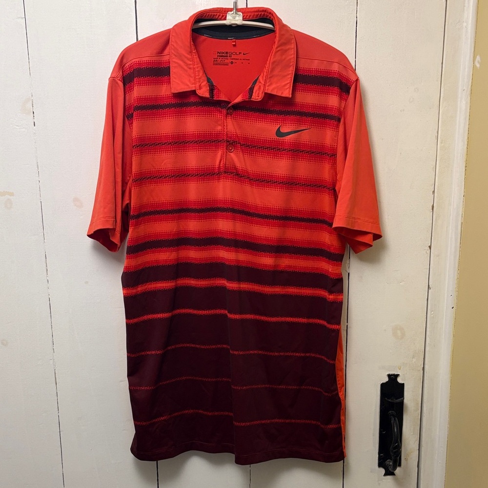 Nike Men's Gradient Red Golf Polo Shirt
